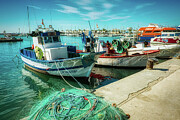 Fishing Boats in the Barbor at Santa Pola, Alicante, Spain Photograph by Stuart Chard