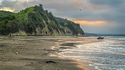 Fishing day at Tonchigue beach at twilight Photograph by Henri Leduc