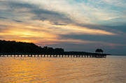 Fishing Pier at Dusk Photograph by David Fountain