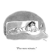 Five More Minutes Drawing by Zoe Si