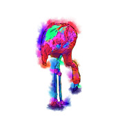 Flamingo Eating In Abstract Digital Art by Kirt Tisdale Flamingo Eating In Abstract Digital Art by Kirt Tisdale