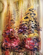 Abstract Flowers in Spring  Painting by Catherine Ludwig Donleycott