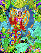 Floripes -  Deva of the Plant Mysteries Painting by Pablo Amaringo Inspired