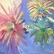 Flower Fireworks Painting by Donna Outwater