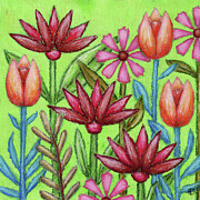 Flower Pageant. Wildflora Painting by Amy E Fraser