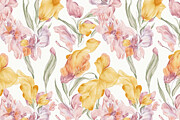 Flower Vintage Interwoven Tapestry - Textile by Fitri Apriliyani