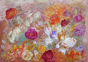 Flower Wall Painting by Angeles M Pomata