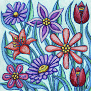 Flowers From The Storm. Wildflora Painting by Amy E Fraser
