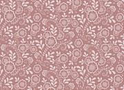 Flowers Leaf in Brandy Rose Color Background, Floral seamless pattern, Shades of Brandy Rose Digital Art by Elsayed Atta