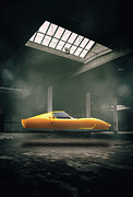 Flying Lamborghini Miura Digital Art by Edgar Meza