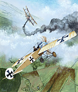 Fokker E.I Painting by Steve Ferguson Fokker E.I Painting by Steve Ferguson