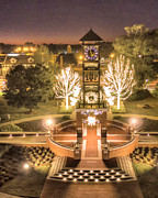 Foley Clock Tower - Christmas Photograph by Gulf Coast Aerials -