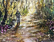 Forest Walk Painting by Larry Whitler Forest Walk Painting by Larry Whitler