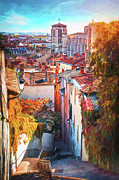 Fourviere Hill to Vieux Lyon France  Photograph by Carol Japp