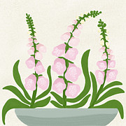 Foxglove flowers Drawing by Min Fen Zhu