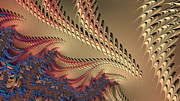 Fractal Ribbons of Gold  Digital Art by Shelli Fitzpatrick