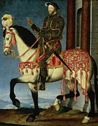 Francois Clouet / 'Francis I, King of France', c. 1540, Oil on wood, 27.5 x 22.5 cm. JEAN CLOUET. Painting by Jean Clouet -c 1486-c 1541- Francois Clouet -c 1520-1572-