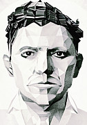 Criminal Fred -killer- Burke geometric portrait Digital Art by Christina Fairhead Art and Merch