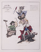 Fred W Rose - G W Bacon - Comic Map of the British Isles Indicating The Political Situation in 1880 Digital Art by Vintage Map