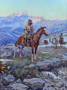 Free Trapper Painting by Charles Marion Russell