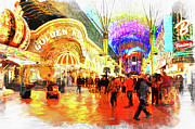 Fremont Street Experience Las Vegas Mixed Media by Tatiana Travelways Fremont Street Experience Las Vegas Mixed Media by Tatiana Travelways