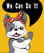 French Bulldog Dog We can do it Gift Digital Art by Toms Tee Store