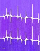 Frequency in Purples 2 Digital Art by Donna Mibus