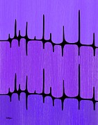 Frequency in Purples Digital Art by Donna Mibus