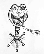 Frogstand Drawing by Vicki Noble Frogstand Drawing by Vicki Noble