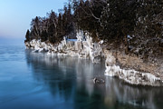 Frozen Shoreline Photograph by Brad Bellisle