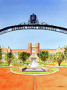 FSU Campus Tallahassee Florida Painting by Bill Holkham