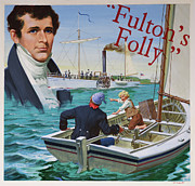 Fulton's Steamboat Painting by Ed Vebell Fulton's Steamboat Painting by Ed Vebell