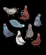 Funny Cute Doves Children Dove Digital Art by Moon Tees