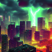 Futuristic Cyberpunk City 02 Trippy Colors Digital Art by Matthias Hauser Futuristic Cyberpunk City 02 Trippy Colors Digital Art by Matthias Hauser