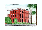 Galveston Ashton Villa House Painting by Donna Mibus
