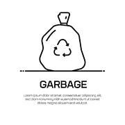 Garbage Vector Line Icon - Simple Thin Line Icon, Premium Quality Design Element Drawing by Cnythzl