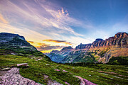 Garden Wall Sunset - Glacier National Park Photograph by Adam Mateo Fierro