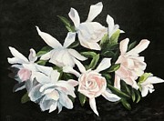 Gardenias Painting by Deborah Smith