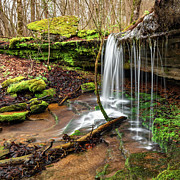Gentle Waterfall Along Tea Kettle Falls Trail - Northwest Arkansas Photograph by Gregory Ballos Gentle Waterfall Along Tea Kettle Falls Trail - Northwest Arkansas Photograph by Gregory Ballos