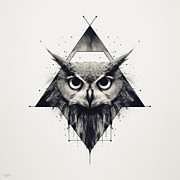 Geometric Guardian Painting by Lourry Legarde Geometric Guardian Painting by Lourry Legarde