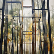Geometrical Autumn Art Painting by Lourry Legarde