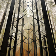 Geometrical Woods Painting by Lourry Legarde Geometrical Woods Painting by Lourry Legarde