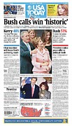 George W Bush Wins 2004 Commemorative USA Today Commemorative Cover Digital Art by USA Today