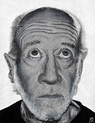 George Carlin Painting by Matthew Mezo