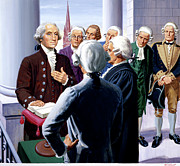 Inauguration Of George Washington Painting by Ed Vebell Inauguration Of George Washington Painting by Ed Vebell