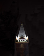 Georgia Tech Tower - Night Shot Photograph by Richard Krebs