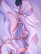 Georgia's Sweet Peas Painting by Elizabeth Adkins