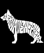 German Shepherd Dog Word Cloud Digital Art by Jacob Zelazny