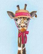 Gertrude the Giraffe Painting by Tammy Lee Bradley