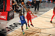 Giannis Antetokounmpo and Lebron James Photograph by Garrett Ellwood